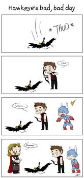 Hawkeye's bad, bad day