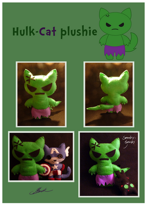 Hulk-cat plushie