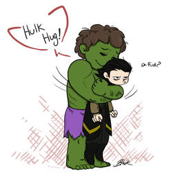 Avengers - Hulk Hug Loki