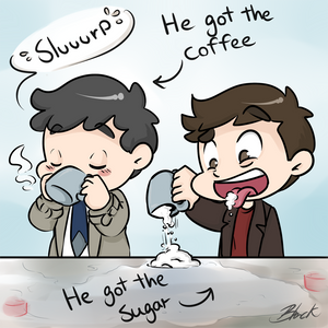Supernatural - Sharing a cuppa