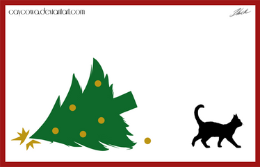 Christmas cat card 2013 - Bad kitty