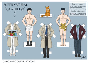 Supernatural - Castiel paper doll