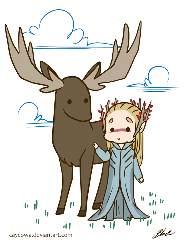 Hobbit - Thranduil and his elk