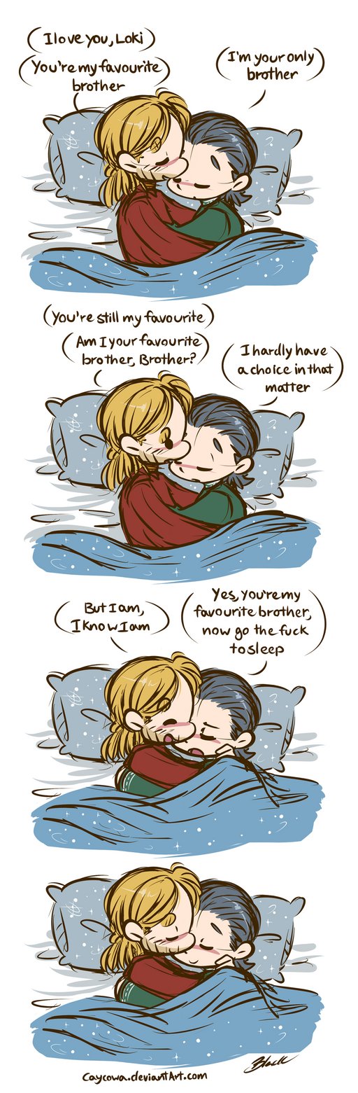 Thor/Loki Week - Day 4: Platonic Relationship by caycowa