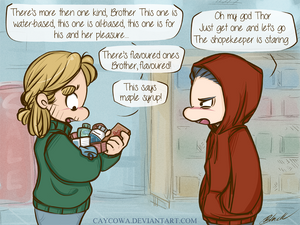 Thorki - Thor and Loki go to the drugstore