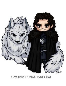 Game of Thrones - Jon Snow and Ghost