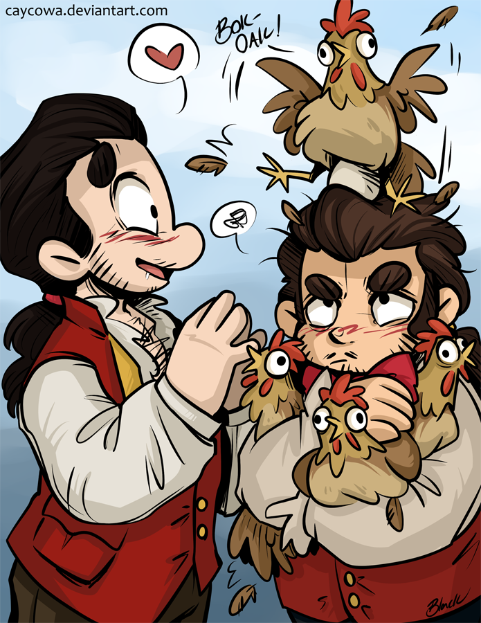 Gaston, LeFou and their children