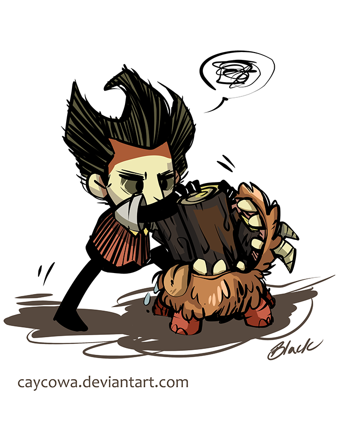 Don't Starve - Wilson ''feeding'' Chester