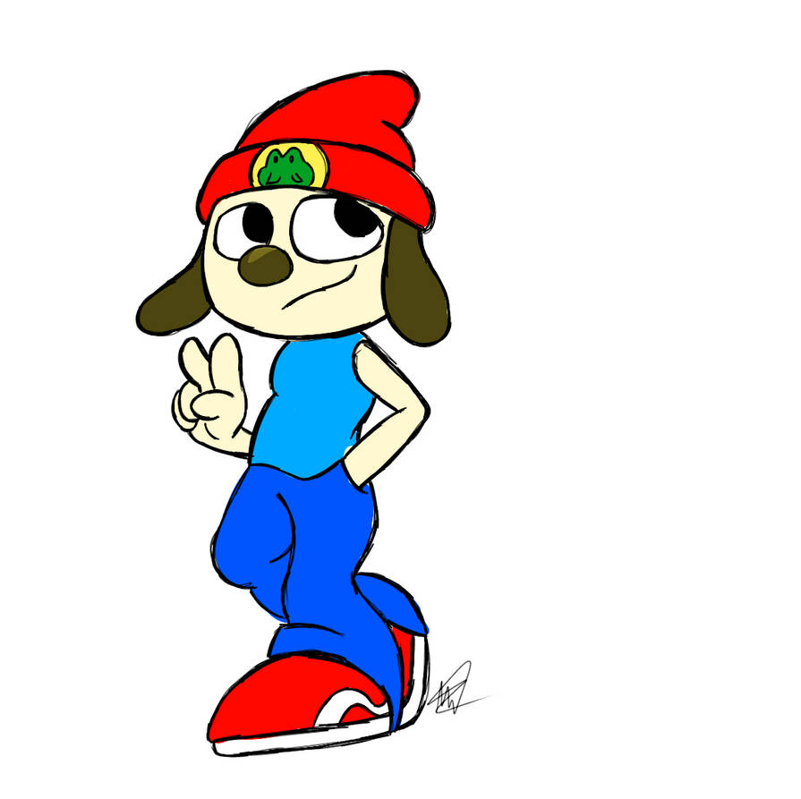 Inverted Color Parappa Parappa the rapper flat colors by mrsgalaxy122 on DeviantArt