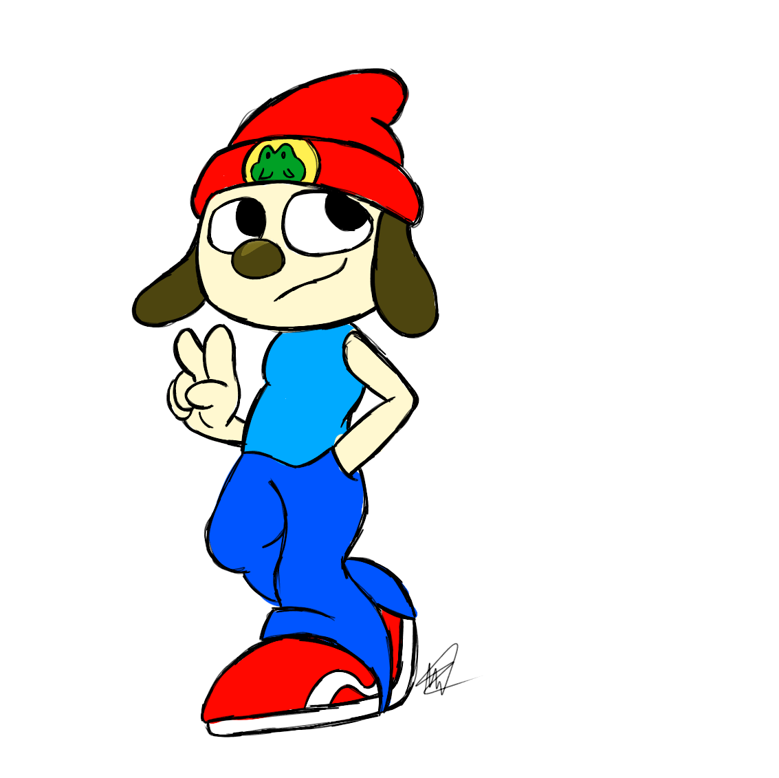 Parappa the Rapper 2  20 year anniversary drawing. by MsRaposa on