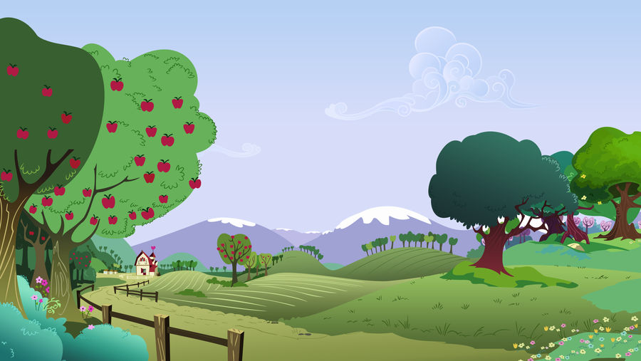 Background Scenery Hillside Farm by TimeImpact