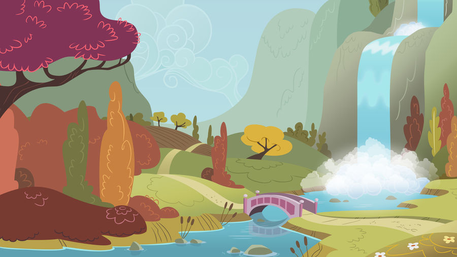 Background Scenery Autumn Valley