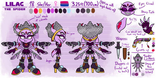 Lilac the Spider Reference Sheet