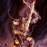 Demon with Swords Fantasy Art