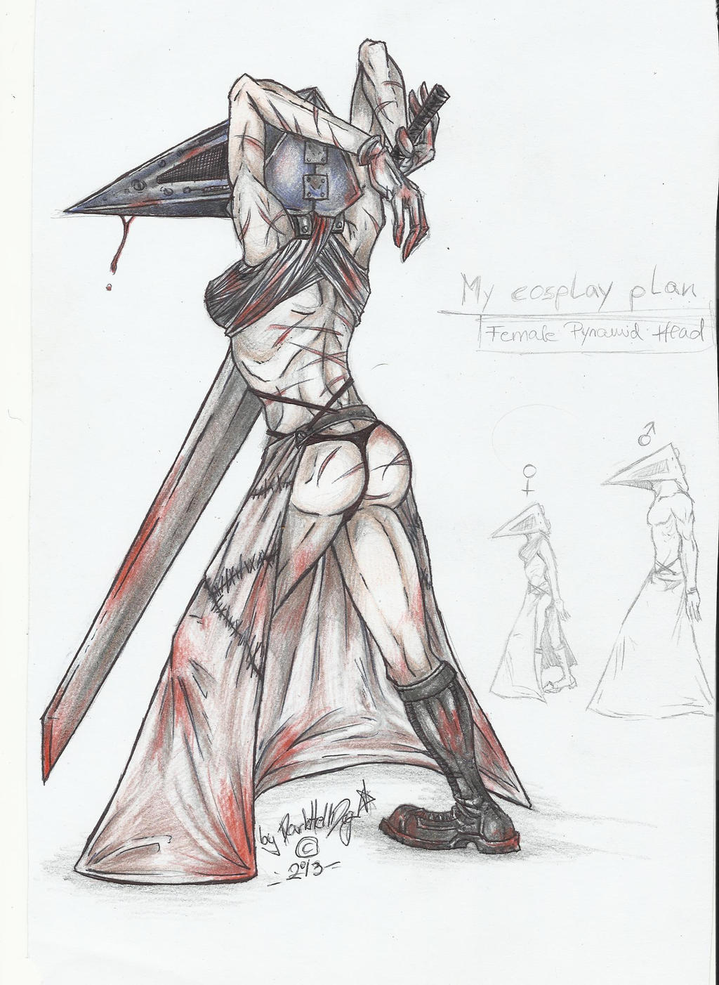 Pyramidal Female Figure Female Pyramid Head by DarkHellDog on DeviantArt