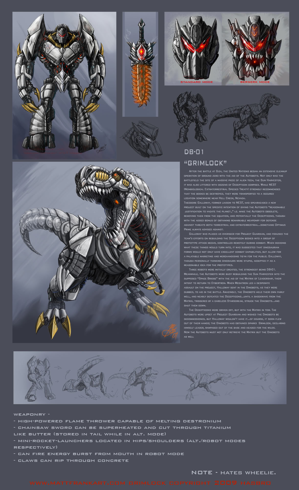 Grimlock final - rejected by KaijuSamurai on DeviantArt