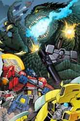 Godzilla vs The Transformers by KaijuSamurai
