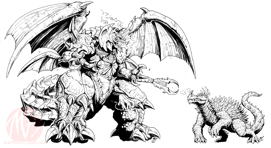 Godzilla IDW concepts - Angy and Dez