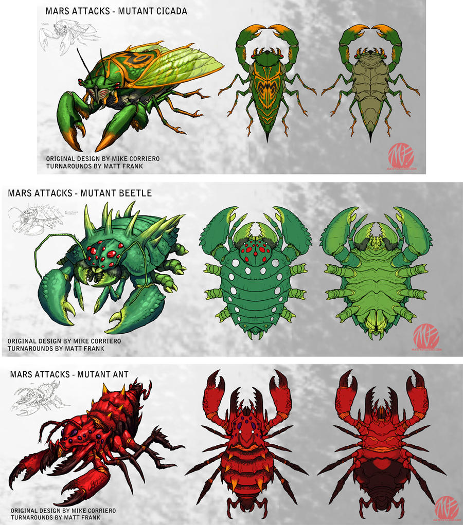 Mars Attacks Mutant Bug Concepts part 2 by KaijuSamurai on DeviantArt