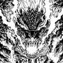 Godzilla Rulers of Earth issue 13 - cover lineart