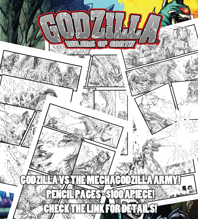 Godzilla vs The MechaGodzilla Army - art sale!