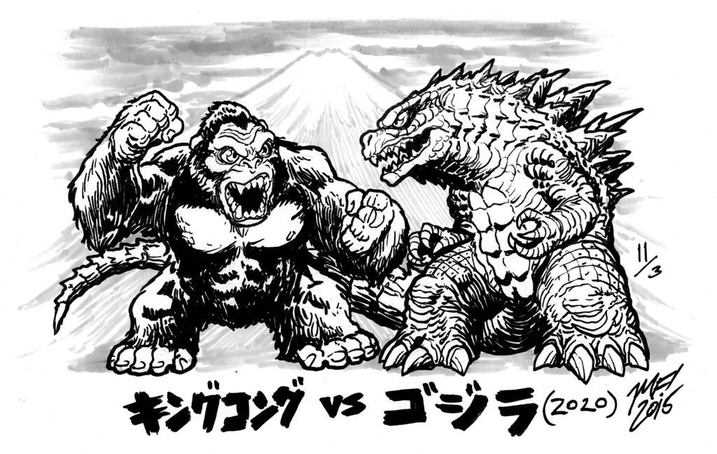 Godzilla Vs Kong Drawing Easy / Godzilla vs. Kong (2020) artwork