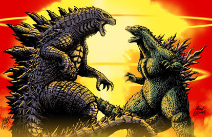 Godzilla vs Godzilla by Matt Frank and MASH