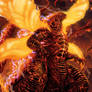 Burning Godzilla print for Spiral Studios