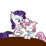 Cold Day Rarity and Sweetie Belle