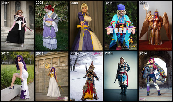 My Cosplay timeline up to 2014