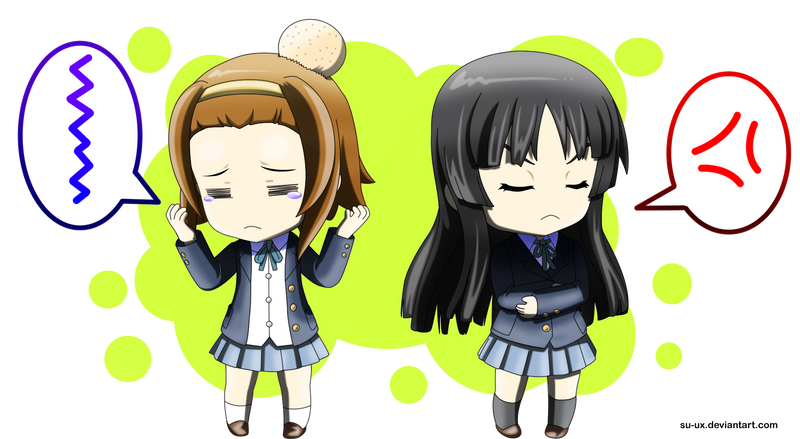 Chibi: Ritsu and Mio by Su-uX on DeviantArt