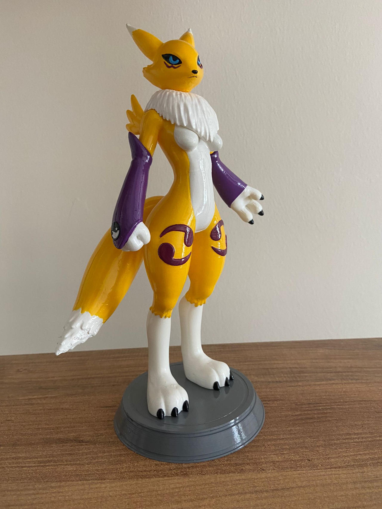 Renamon Rigged Model Renamon-3D printed and painted-handmade art by CartoonFigures on DeviantArt