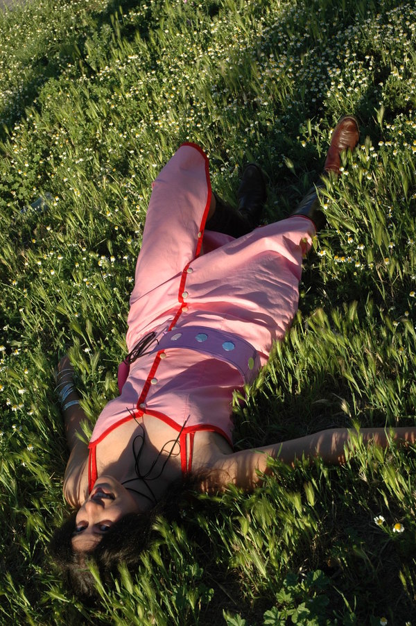 lying on the grass...