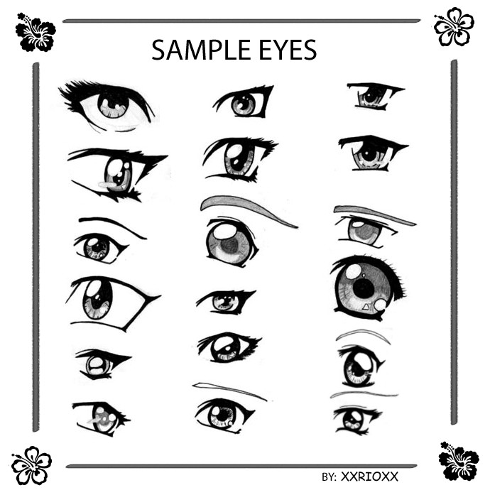 Anime Eyes Practice by saflam on DeviantArt