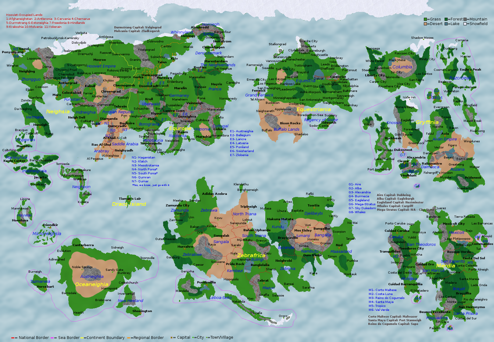 MLP/Pony POV Series: World Map