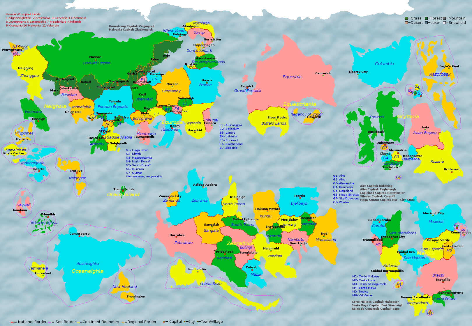 Pony POV Series: Political Map