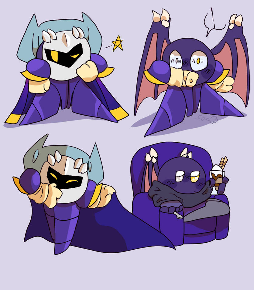 Meta Knight Reading Meta Knight by MoonMacabre on DeviantArt