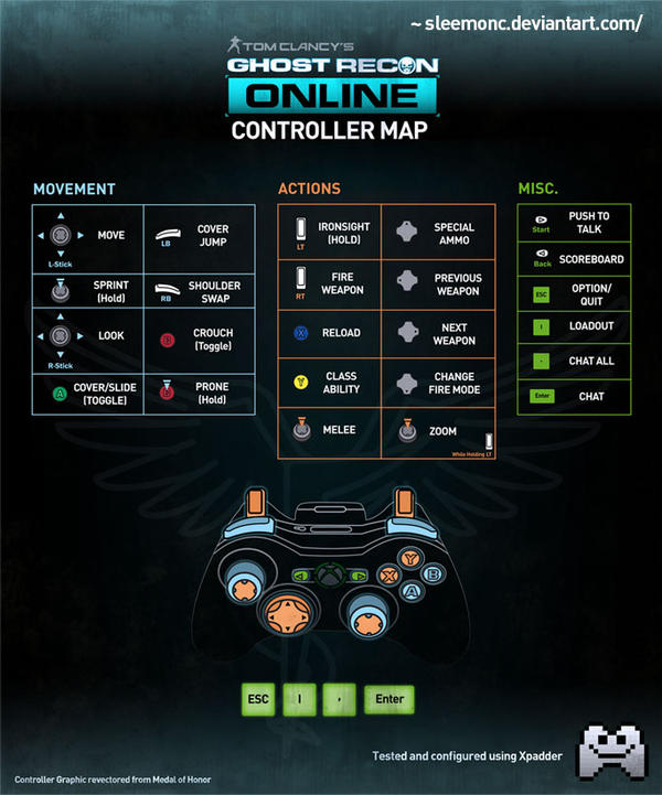 Ghost Recon Controller Map by Sleemonc on DeviantArt