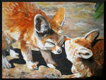 Foxes by poranna
