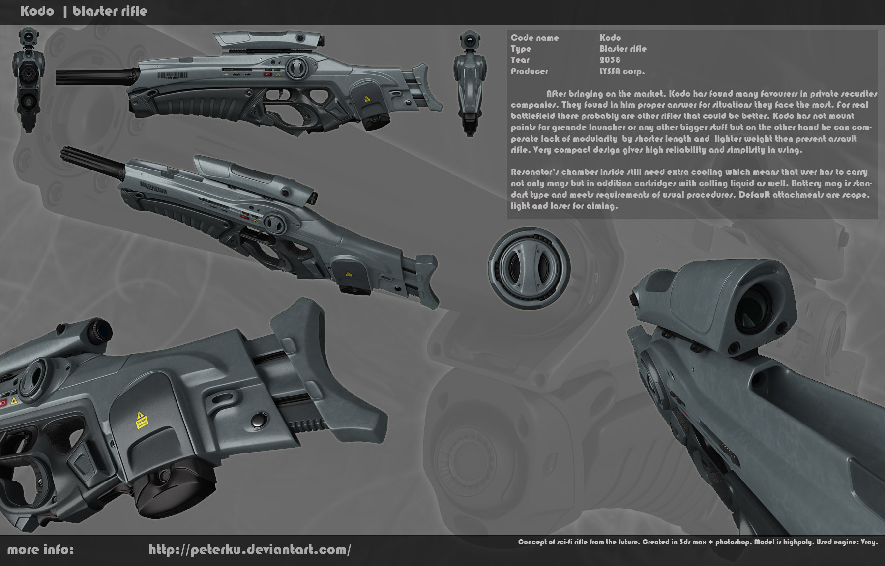 Kodo rifle - tech drawing