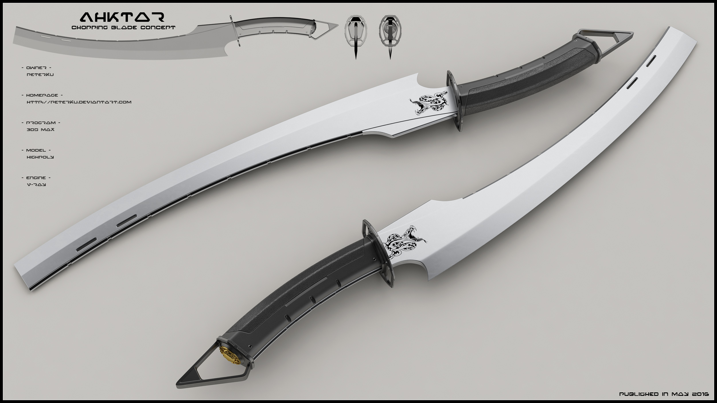 Ahktar  - concept of modern chopping blade