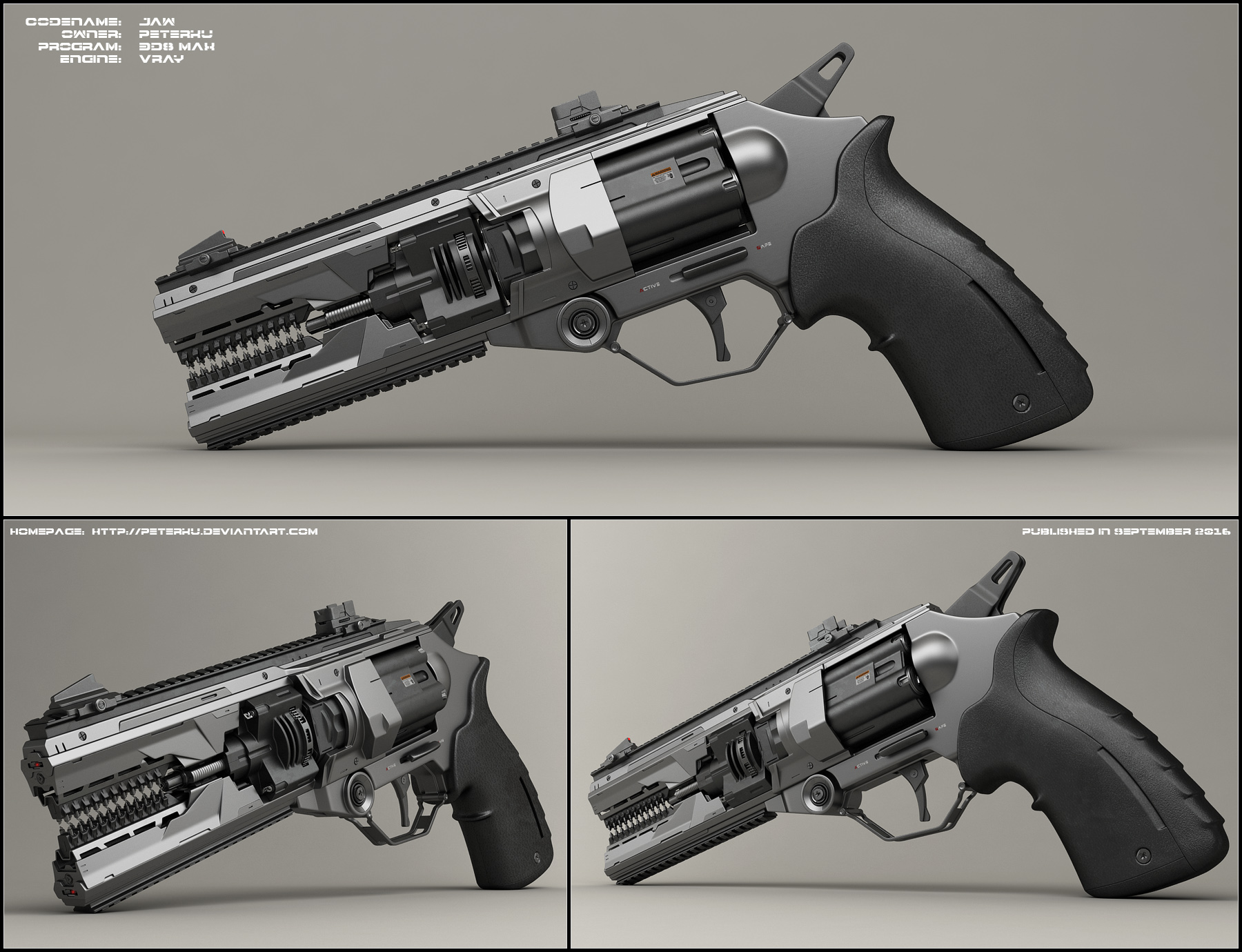 Jaw - concept of sci fi handgun