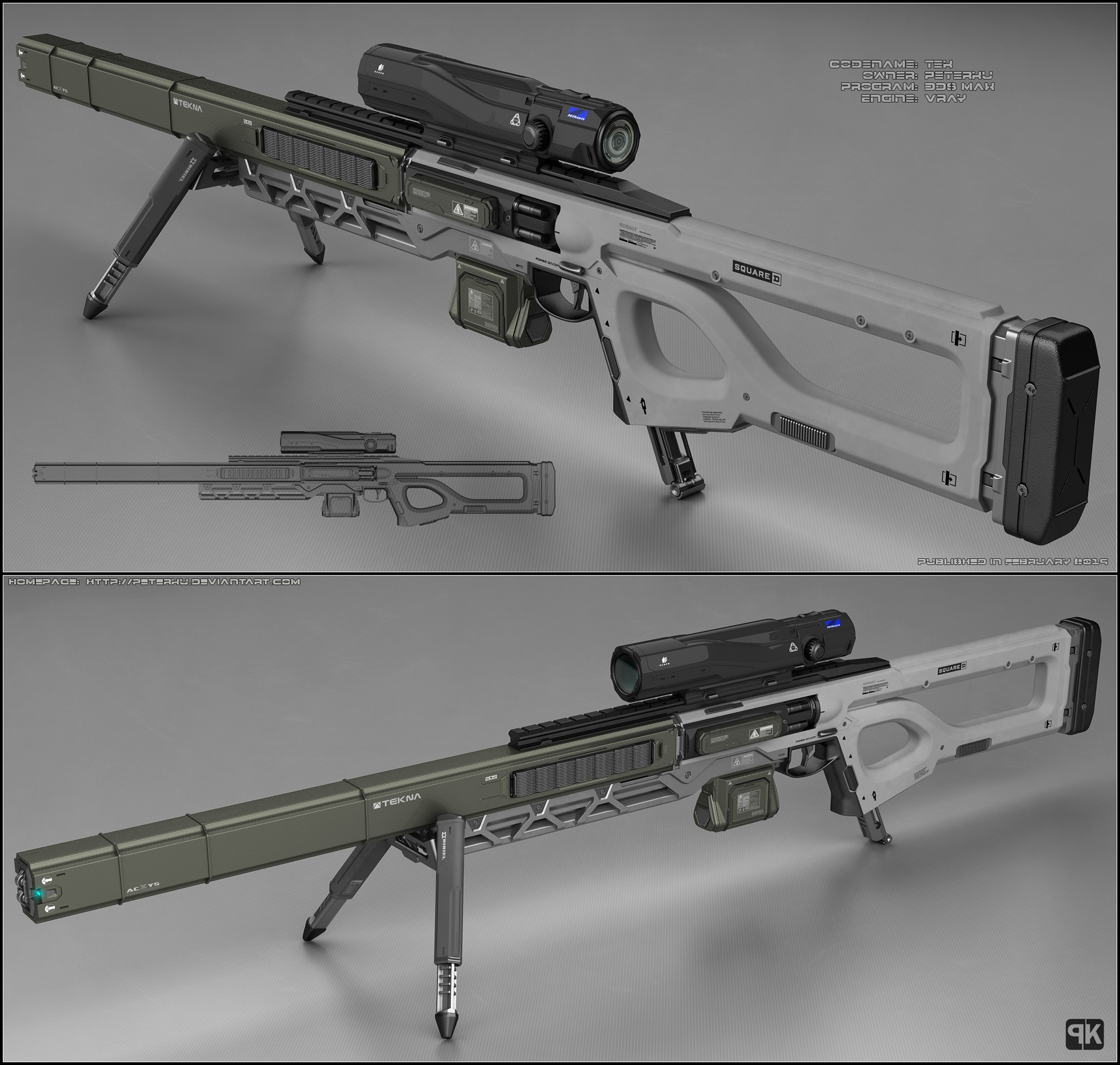 Tech Rifles Deviantart TEK - sniper rifle by peterku on DeviantArt