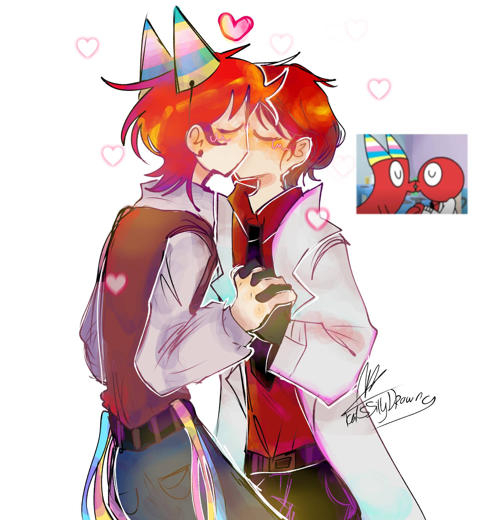 Rainbow friends red x y/n fanart by nikkimoniquecute on DeviantArt