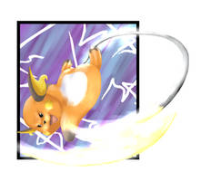 Raichu used Iron Tail!