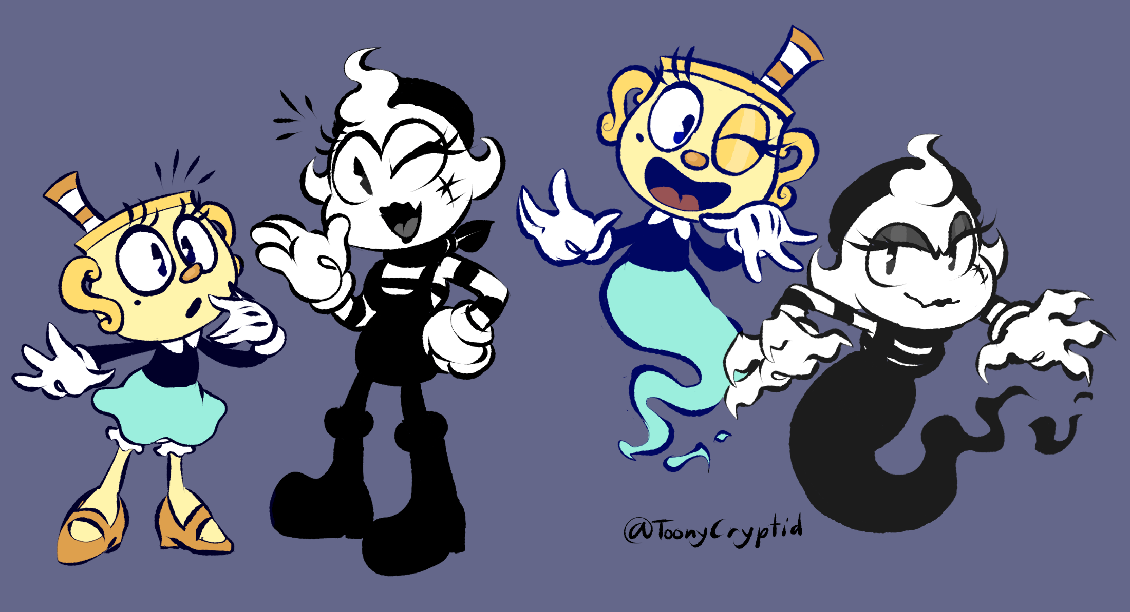 Toonycriptid Ghost Ghost Gals by ToonyCryptid on DeviantArt