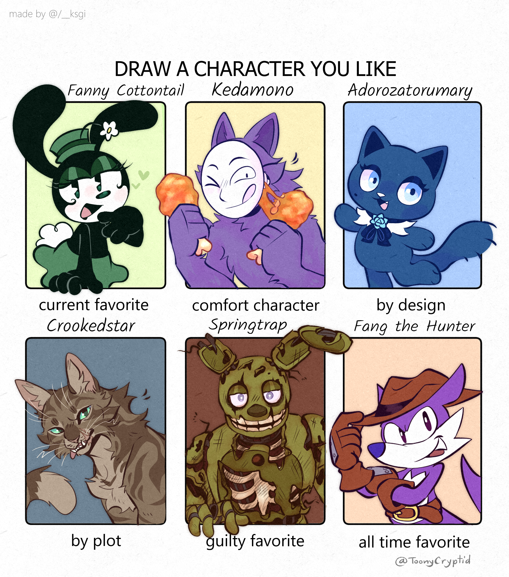 Toonycriptid Ghost Favorite Characters by ToonyCryptid on DeviantArt