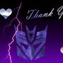 Decepticon Thank You Card