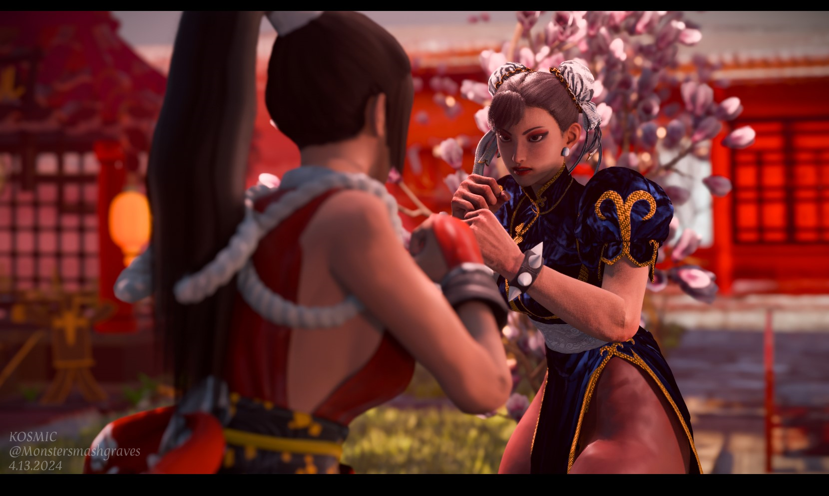 Chun Li Fight Style Mai Shiranui Vs Chun Li - Fight Amazing Screenshot by ...