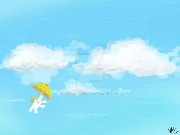 Flying Rabbit Deviantart Flying with Mr. Rabbit by vaikuro15 on DeviantArt